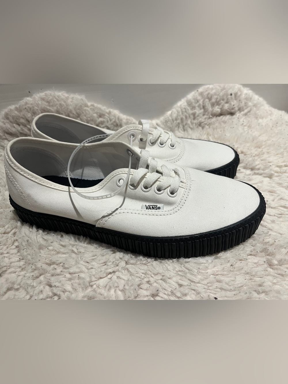 Vans Authentic Creeper White Black Platform Sneakers Women’s Size 8.5 NWOB